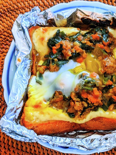 キーマカレー卵トースト-レシピのメイン写真