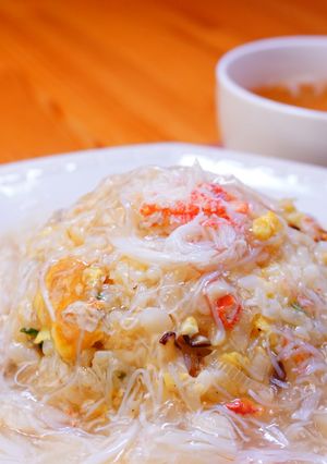 毛ガニのあんかけチャーハン-レシピのメイン写真