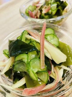 茗荷の酢の物⭐︎きゅうりとわかめも一緒に-レシピのメイン写真