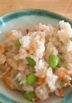 枝豆と桜エビの醤油麹おこわ-レシピのメイン写真