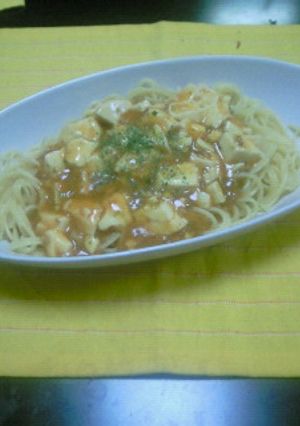 やみつき！麻婆パスタ-レシピのメイン写真