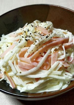 切って混ぜるだけ！大根とハムのサラダ-レシピのメイン写真