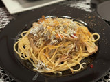 しらすとカラスミと舞茸のパスタ