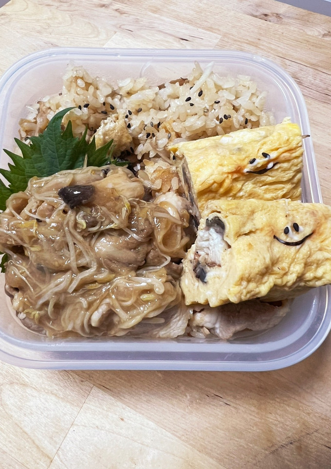 とろ〜り☆もやし餡かけ炒め&うな玉お弁当-レシピのメイン写真