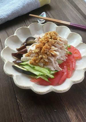 なすも美味しい棒棒鶏(バンバンジー)-レシピのメイン写真
