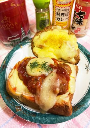 神トースト お弁当残り エコうまランチ♪-レシピのメイン写真