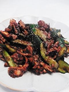 きゅうりと豚肉の味噌チリ炒め!-レシピのメイン写真