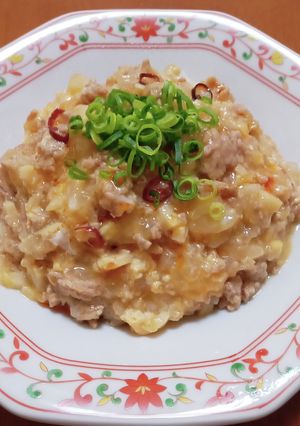 挽肉と玉葱の餡かけ中華丼-レシピのメイン写真