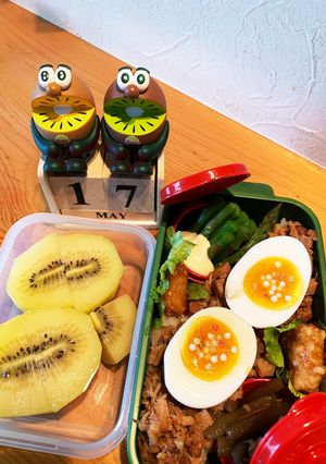 高一長女 お弁当(焼豚丼2)-レシピのメイン写真