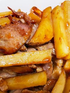 豚肉とじゃがいもの甘辛炒め-レシピのメイン写真