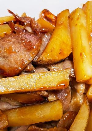 豚肉とじゃがいもの甘辛炒め-レシピのメイン写真