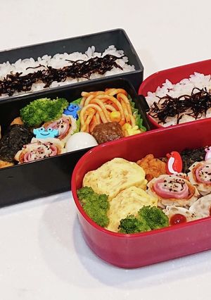 高校生(1年)弁当17&旦那さん弁当74-レシピのメイン写真