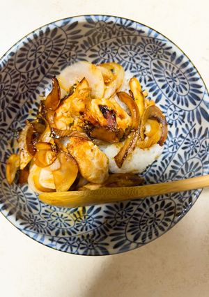簡単！鶏むね肉と野菜の和風タレ丼♪-レシピのメイン写真