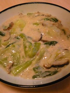 青梗菜とキノコの中華風クリーム煮♪-レシピのメイン写真