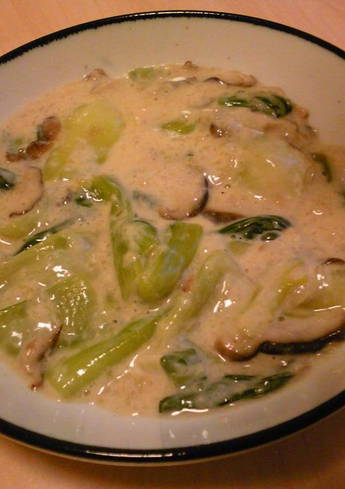 青梗菜とキノコの中華風クリーム煮♪-レシピのメイン写真