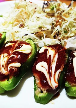 ご飯にもビールにも合う♪ピーマンの肉詰め-レシピのメイン写真