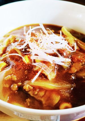 カレーの翌日に♪簡単肉カレーうどん-レシピのメイン写真