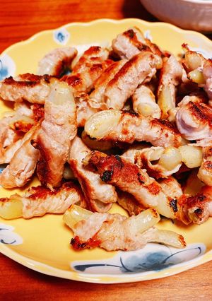 生らっきょうの肉巻き-レシピのメイン写真