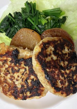 豚と鳥で豆腐ハンバーグ-レシピのメイン写真