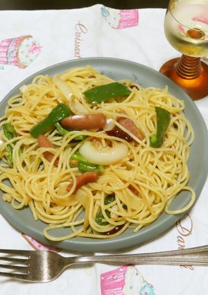 昭和の味ソーセージ玉ねぎピーマンのパスタ-レシピのメイン写真