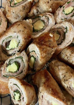 簡単☆豚薄切り肉のチーズシソ巻き-レシピのメイン写真