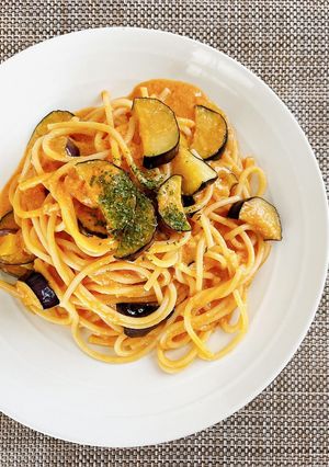 トマトジュースと牛乳でクリームパスタ!-レシピのメイン写真