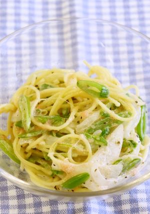スナップエンドウの明太パスタサラダ-レシピのメイン写真
