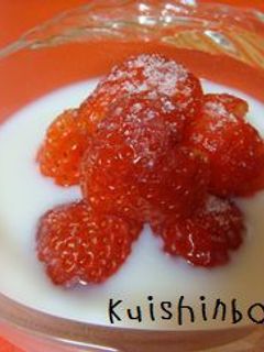 いちごと牛乳だけ-レシピのメイン写真