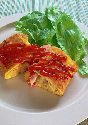 卵焼き器で！スペイン風オムレツ-レシピのメイン写真