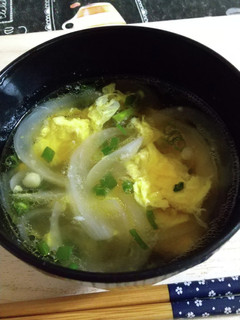 玉ねぎとふんわりたまごのスープ-レシピのメイン写真