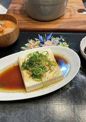 中華風エビ乗せ蒸し豆腐-レシピのメイン写真