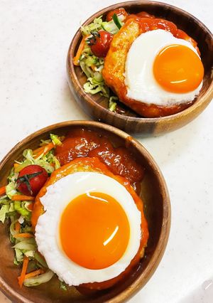目玉バーグディッシュ　裏技万歳-レシピのメイン写真