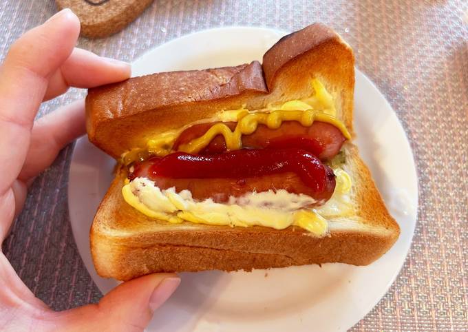 食パンで手軽にホットドッグ簡単 by くまちゃんbear 【クックパッド 