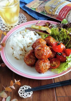 レンジで簡単スーパー大麦入りミートボール-レシピのメイン写真