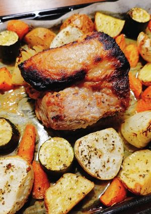 塩麹漬け豚肉と野菜のオーブン焼き-レシピのメイン写真