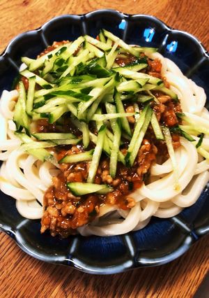暑い日に、ジャージャー麺(うどん)-レシピのメイン写真