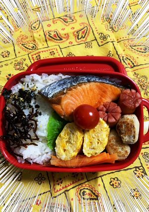 5/20 ﾖｯﾁｬﾝ☆鮭弁当-レシピのメイン写真