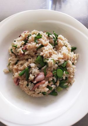 ウドの葉と塩辛のチャーハン-レシピのメイン写真