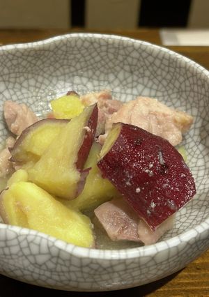 相性抜群！さつまいもと鳥もも肉の煮物-レシピのメイン写真
