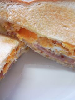 卵とハムのホットサンド-レシピのメイン写真
