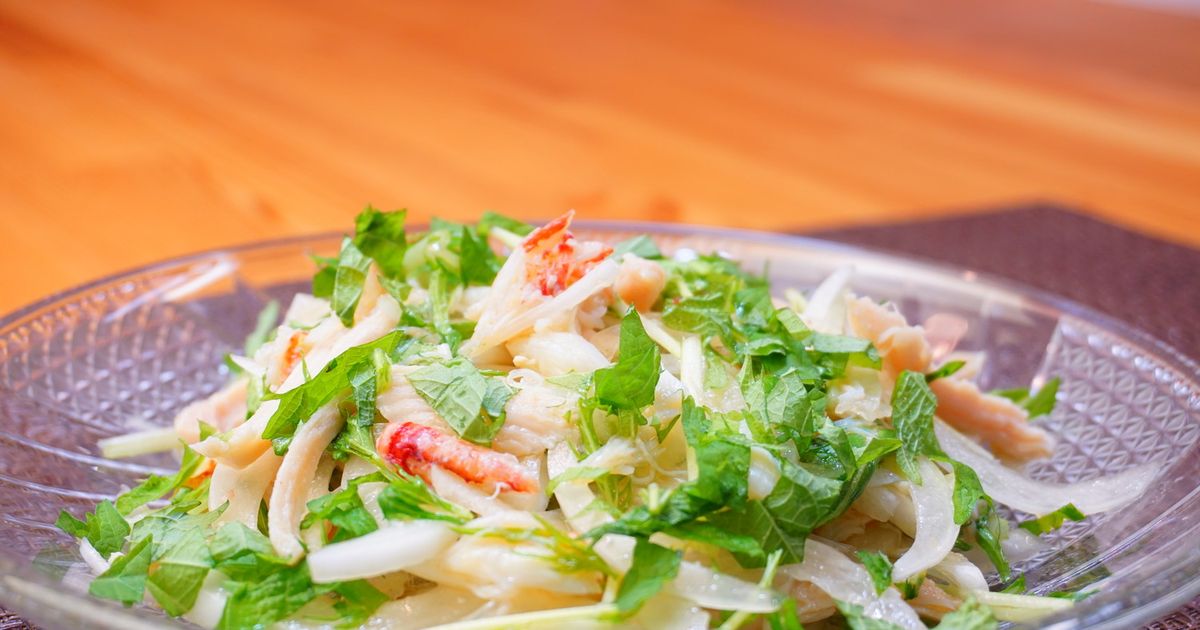 毛ガニと玉ねぎのサラダ by かにのマルマサ 【クックパッド】 簡単