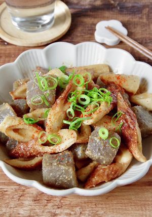 ☆簡単☆ちくわとこんにゃくの味噌炒め-レシピのメイン写真