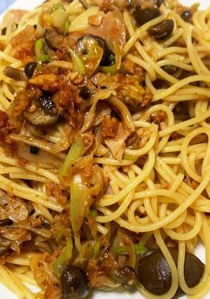 鮭ラー油でパスタ-レシピのメイン写真