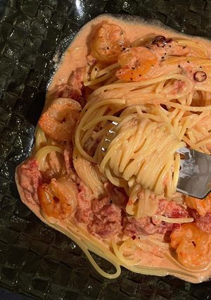 超簡単♡エビのトマトクリームパスタ-レシピのメイン写真
