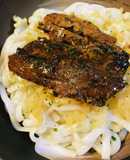 缶詰活用●釜揚げさんまの蒲焼缶うどん