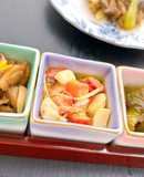 いちご、生らっきょう、チーズの和え物