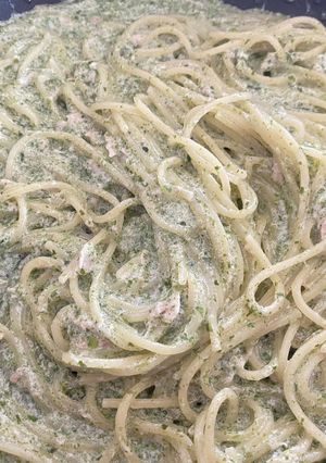 ツナマヨ青海苔クリームパスタ-レシピのメイン写真