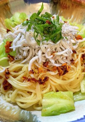 茅乃舎野菜だし★即席しらすペペロンチーノ-レシピのメイン写真