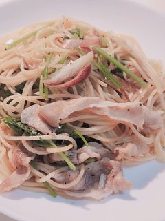 ミョウガと豚バラのパスタ-レシピのメイン写真