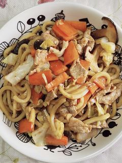 オイスター焼きうどん-レシピのメイン写真
